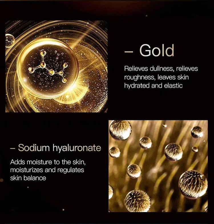 24K Gold Foil Hyaluronic Bio-Collagen Facial Mask