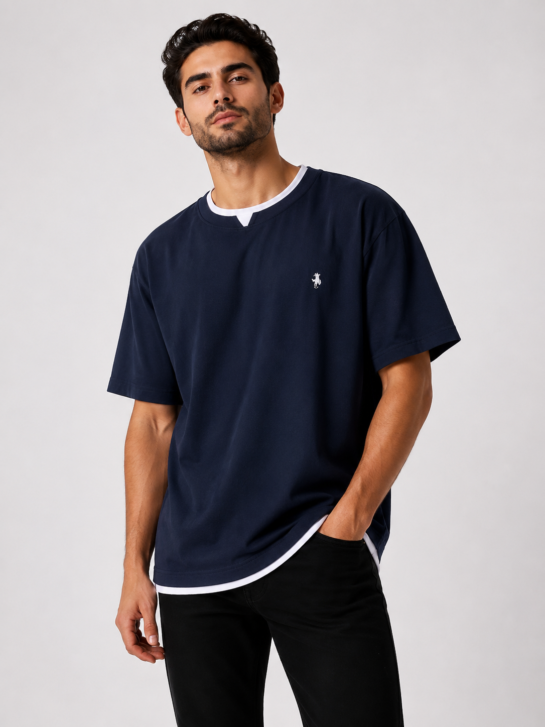 Layered-Hem T-Shirt